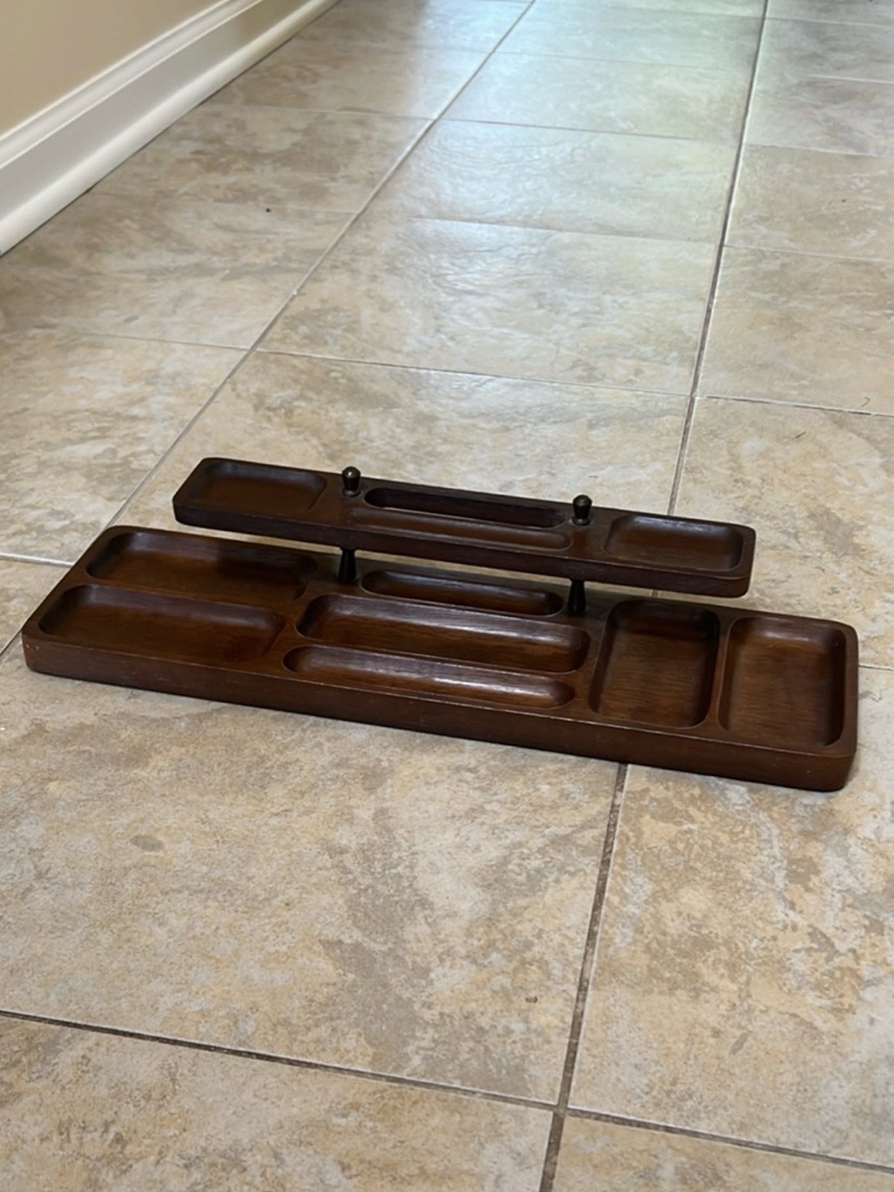 Vintage wooden tiered organizer